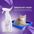 Zero Odor Litter Box Odor Eliminator Spray, Cat Litter Deodorizer, 16 oz | Cat Litter Box Deodorizer Spray, Molecular Technology - Safe for All Litter, Carpets & Rugs