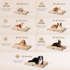 EHEYCIGA Orthopedic Dog Bed Large with Removable Washable Cover,Khaki,47x29 | Egg Crate Foam Support,Durable Oxford fabric,Non-Slip Bottom,Machine Washable,Soft Waterproof Plush Pet Bed Mat For Crate