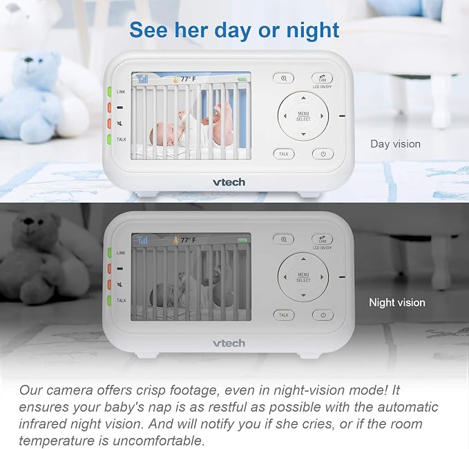VTech VM3252 No WiFi Video Baby Monitor, 2.8" Screen
