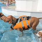 Kuoser Reflective Dog Life Jacket, Dog Life Vest for Swimming Boating | Adjustable Pet Lifejackets, High Flotation Doggie Swimsuit with Rescue Handle for Small Medium Large Dogs