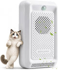 Cat Litter Deodorizer-White ABS Rechargeable Pet Odor Eliminator | 30dB Quiet Internal Circulation, 60-Day Plant Refill, Safe for Cats, Chemical-Free (Fits Litter Box, Bathroom, Car)