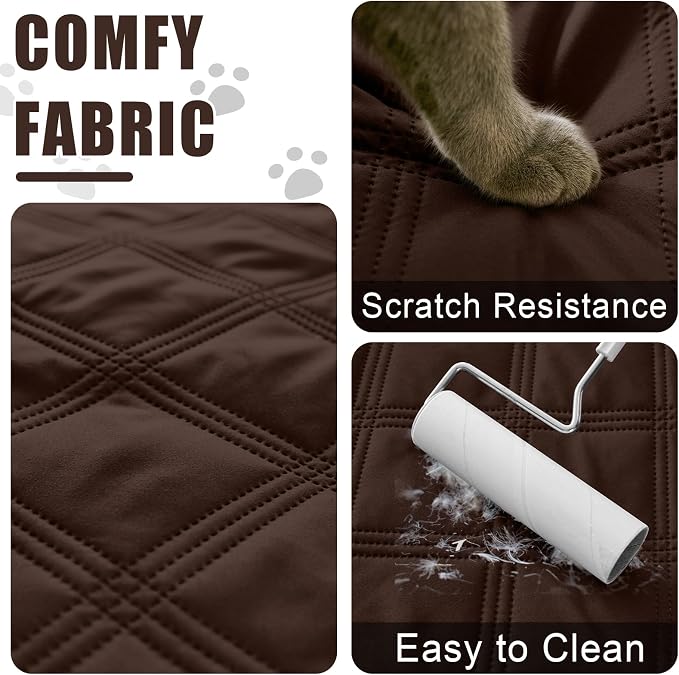 Smiry Waterproof Dog Bed Cover, Reversible Pet Blanket for Sofa Couch | Soft Washable Dog Blanket, Leakproof Couch Cover for Dogs Cats & Furniture Protection, 30x70, Chocolate/Chocolate