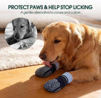 Kuoser Non Slip Dog Socks for Hardwood Floors, Dog Grippy Socks with Double-Sided Traction, Anti Slip Dogs Booties Paw Protectors to Prevent Licking Paws for Small Medium Large Senior Dogs, 4 Pack-S