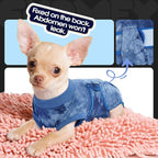 FUAMEY Recovery Suit for Dogs After Surgery,Soft Breathable Dog Bodysuit | E-Collar & Cone Alternative Surgical Suit,Male Female Dog Neuter Spay Suits Anti Licking Wounds Onesie Blue Tie Dye XXL