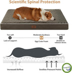 WNPETHOME Orthopedic XL Dog Bed for Crate, Waterproof Extra Large Dogs Bed with Removable Washable Cover, Multi-Needle Quilting Dogs Crate Bed