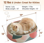 ComSaf Cat Scratcher Bed 17 x 13 in, Oval Cardboard Scratch Pad for Cats | Cat Scratching Board, Corrugated Cardboard, Shallow Bowl Shape, Furniture Protection, Indoor Cat Lounger, Claw Care