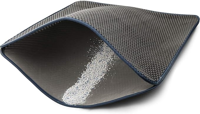 Cat Litter Mat, Kitty Litter Trapping Mat, Honeycomb Double Layer Mats, No Phthalate, Urine Waterproof, Easy Clean, Scatter Control, Catcher Litter Tray Box Rug Carpet
