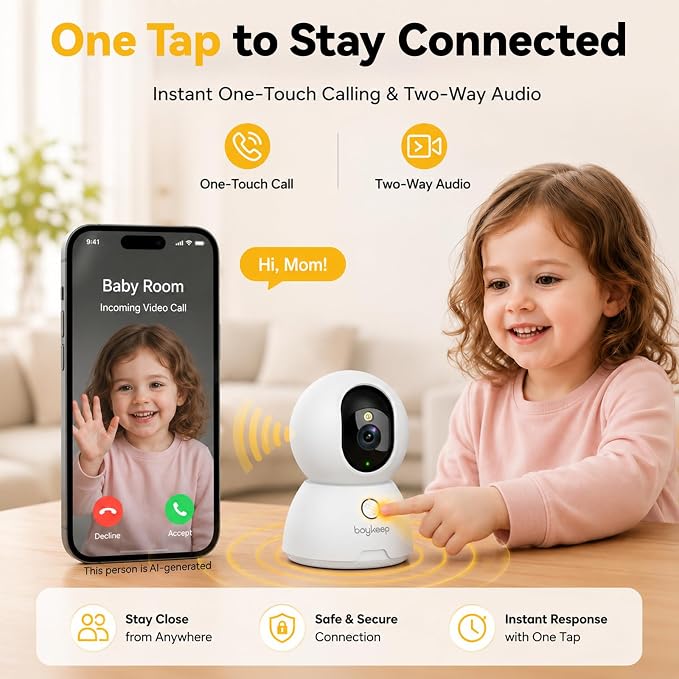 4K Indoor Cameras for Home Security, Pet Camera with Phone App, Indoor Security Camera with AI Human & Pet Detection, 360° Pan Tilt, Auto Tracking, Color Night Vision, Two-Way Audio, Works with Alexa