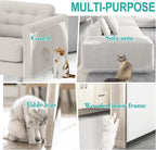 [Thicken Vinyl] Anti Cat Scratch Furniture Protector, Single-Sided Sticky Couch Protector for Cats, Flexible Couch Corner Guard Under Cats Claw, Cat Scratch Deterrent Tape-(160" x 12.4")
