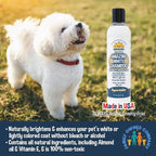 Bodhi Dog Amazing White Shampoo for Dogs - Brightens White & Light Coats - Plant-Based - Made with Natural Ingredients -Safe & Effective for All Breeds - Gentle & Cruelty-Free - Made in USA (8 Fl Oz)