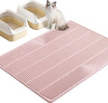 TRZZ XXL Cat Litter Mat, Large Silicone Waterproof Mat, Pink | Non-Slip, Easy to Clean, Cat Litter Trapping Mat, Kitty Litter Catcher, Scatter Control, for Floor