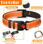 LOBEVE No Pull Dog Harness, Collar & Leash Set | Includes Dog Seat Belt, Collapsible Bowls & Poop Bag Dispenser. Ideal for Training, Walking, Hiking. Fits Small to Large Dogs(Orange-XL)