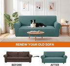 XINEAGE Stretch 2 Seater Slipcover, Non-Slip Pet Couch Cover,Light Blue | Washable Furniture Protector, Elastic Bottom, Dogs & Cats Friendly, Scratch-resistant, Fast Setup, High Elasticity