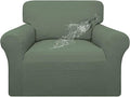 Easy-Going 100% Waterproof Oversized Chair Couch Cover, Stretch Sofa Cover | Dual Waterproof Sofa Slipcover, Leakproof Furniture Protector Against Stain Spill from Kids, Pets, Dog, Grayish Green
