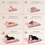 EHEYCIGA Fluffy Dog Crate Bed for Large Dogs, Plush Faux Fur Crate Pad, Calming Anti Anxiety Large Dog Bed, Washable Soft Warm Crate Mat with Non-Slip Bottom, Pink