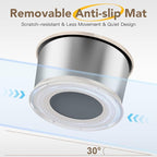 4.5L/1.2Gal Dog Water Bowl, No Spill Stainless Steel Slow Water Bowl for Medium Large Dogs, Large Capacity Splash Proof Slow Drinking Water Bowls with Anti-Slip Mat for Mess Drinkers, Beige