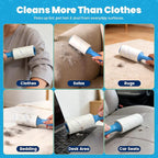Extra Sticky Lint Roller for Pet Hair, 500 Sheets with 2 Handles | Easy Spiral Tear Lint Rollers,Lint Remover for Clothes, Dog and Cat Hair Remover with Ergonomic Handle