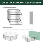 FXW MiniPaws Dog Playpen, Indoor, Yard & RV Camping, 20" H, 4 Panels | Portable, Expandable Layout, Tool-Free Setup, For Puppies & Small Dogs