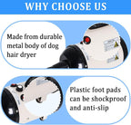 Dog Dryer for Large Dogs, 5.2HP 3800W High Velocity Pet Hair Dryers | with Heater for Grooming, Spind Temperature Adjustable Pet Dryer Machine with 4 Nozzles Secadora para Perro (Beige)
