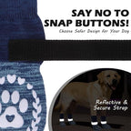EXPAWLORER Dog Socks to Prevent Licking and Slipping, Summer Dog Shoes for Hot Pavement, Paw Protectors for Hardwood Floors Anti-Slip, Dog Booties for Small Medium Large Senior Dogs, Navy Blue M