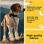 Dog Shoes for Small Dogs, Dog Boots & Paw Protectors for Hot Pavement Winter Snow Hiking, Anti-Slip Dog Booties for Hardwood Floor Pink Brown Size 2