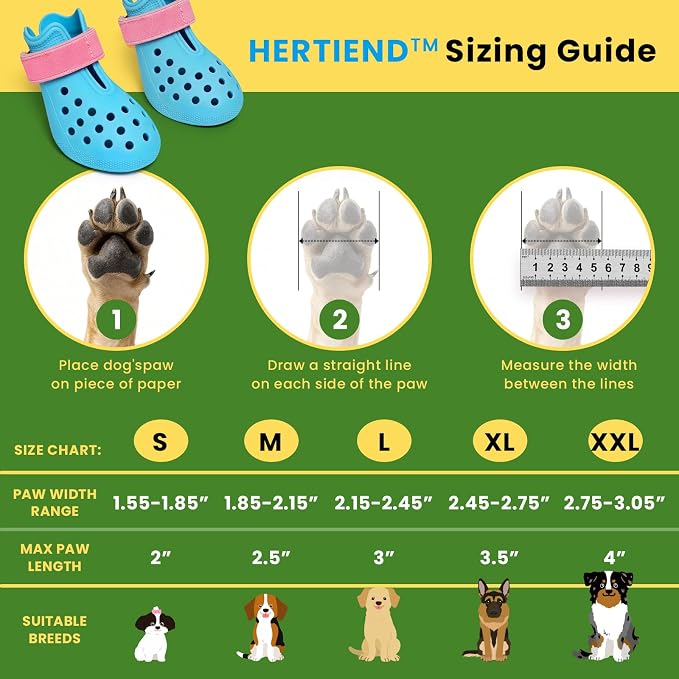 Dog Shoes for Hot Pavement - Comfortable Paw Protection for Medium & Large Dogs, Adjustable Strap & Non-Slip, Easy-Clean, Outdoor Sports Boots, Dog Booties for Summer Rain (Coastal Blue, M)