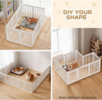 Dog Playpen, Clear Dog Pen, Dog Pen Indoor, Easy to Install and Remove Dog Play Pen, Puppy Playpen Suitable for Dogs, Cats,Dog Playpen Indoor (White, 30.3 inch Height, 10 Panels)