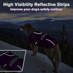 Lelepet Dog Winter Coats for Small Dogs Dog Jacket with Adjustable Buckle | Waterproof Reflective Pet Fleece Vest Windproof Cold Weather Coats with Hook and Loop Closure & Leash Hole, Turtleneck, S