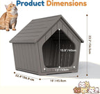 Cat Litter Box Enclosure Furniture, Hidden Litter Box with Air Holes, Cat Houses for Outdoor Cats, Wide Opening Design for Easy Cleaning, Grey