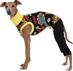 D Doggy Star Italian Greyhound Clothes Stretchable Bow Sleeveless Onesie Whippet for Dog (M,Onesie Bow Black)