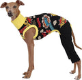 D Doggy Star Italian Greyhound Clothes Stretchable Bow Sleeveless Onesie Whippet for Dog (L,Onesie Bow Black)