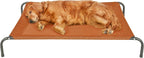 FurHaven Elevated Pet Cots - Cooling & Breathable Nylon Mesh Hammock for Large Dogs/Easy-to-Assemble / / Durable and Reinforced/Perfect for Rest & Relaxation Outdoors - Terracotta Red, Large