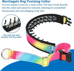 Mayerzon Martingale Prong Collar for Dogs, Patented No Pull Pinch Collar | Anti Pull Dog Collar with Buckle for Large Breed Dogs, For Training Walking Hunting, Adjustable and Heavy Duty (Rainbow, XL)