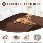 Smiry Waterproof Dog Bed Cover, Reversible Pet Blanket for Sofa Couch | Soft Washable Dog Blanket, Leakproof Couch Cover for Dogs Cats & Furniture Protection, 52x82, Brown/Chocolate