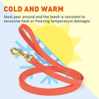Viper Biothane K9 Working Dog Leash Waterproof Lead for Tracking Training Schutzhund Odor-Proof Long Line with Solid Brass Snap for Puppy Medium and Large Dogs, 10ft Coral
