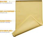 Hubulk Dog Feeding Mat,100% Waterproof Food Grade Silicone Pet Food and Water Bowl Placemat,Dishwasher, High Raised Edge to Prevent Spills,Nonslip Tray to Stop Messes on Floor (24"x16"x0.5", Yellow)