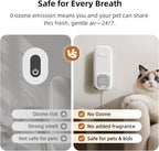 uahpet Cat Litter Deodorizer, No Ozone Air Purifier Plug in, Nano-Tech Cat Odor Eliminator for Litter Box, Filterless Odor Remover with 5ft Cord, Safe & Quiet Air Freshener for Pet Homes