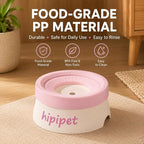 Dog Water Bowl No Spill with Floating Disk,Floating Pet Water Bowl for Dogs and Cats, for Travel and Home (Pink+White(600ml))