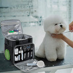 Pet Grooming Bag, Dog Grooming Supplies Organizer Tote Bag, Perfect for Pet Grooming Tool Kit Accessories-Black