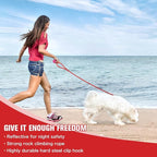 Nylon Rope Dog Leash, Red, 5 FT - 3/5" | Reflective, Handmade Braided, Heavy Duty, For Medium Large Dogs