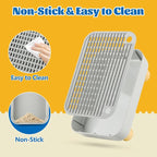 Litter Box Step, Cat Litter Ramp Catcher with Wooden Base, Grey | Cat Step with Filter Function, Anti-Tracking Litter Box Step Stool, Ideal for Kitten & Elderly Cats, Easy to Clean
