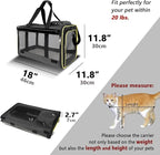 GAPZER Cat Carrier for Large Cats 20 lbs+ Soft Pet Kennel Bag for Small Dog | Privacy Protection Big Kitten Car Travel Cloth Carry Bag up to 20 lbs, Small Animal Portable Mesh Kennel Cage for Vet Visits