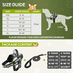 Service Dog Vest Harness and Leash Set, Animire in Training Dog Harness with 10 Dog Patches, Reflective Dog Leash with Soft Padded Handle for Small, Medium, Large, and Extra-Large Dogs