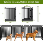 Heavy Duty Tube Dog Playpens,Dog playpen Outdoor for Large Dogs,Puppy Play Pen for Indoors,40" H 28 Panels