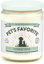 Pet's Favorite Plant Based Pet Friendly Candles Clean Burning Plant Based Odor Candle with a Natural Fiber Wick and 70 Hour Burn Time, Forest Pine