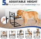 ADENGL Elevated Dog Bowls for Dogs,Raised Dog Bowl Stand with Two 1700ML Stainless Steel Bowls, Adjustable Tall Dog Food Water Bowls