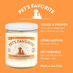 Pet's Favorite Pet Odor Candle, Clean Burning, Long Lasting Floral Scented Candle with a Natural Fiber Wick and 70 Hour Burn Time, Fresh Flowers - Pack of 2