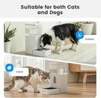 Gardner Pet 2.9 Gallon Automatic Dog Water Bowl Dispenser 11L Gravity Water Feeder with Stainless Steel Bowl & Maifan Stone Filter, BPA-Free for for Cats and Dogs (White, 2.9 Gallon)
