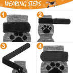 KOOLTAIL Anti Slip Dog Socks for Hot/Cold Pavement to Prevent Licking Paws,Booties for Hardwood Floors,Traction Rain Dog Boots&Paw Protectors Shoes with Grip for Outside Small Medium Large Senior Dogs