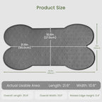 PWTAA Dog Food Mat Anti-Slip Silicone Dog Bowl Mat Thicker Pet Placemat Waterproof Cat Feeder Pad with Raised Edge Puppy Kitten Feeding Mats Suitable Small Medium-Sized Dogs Cats Eating Tray